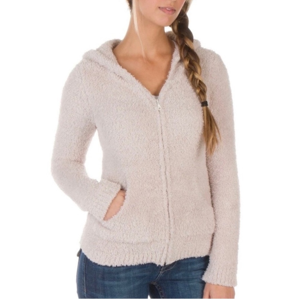 Barefoot Dreams CozyChic Relaxed Zip up Hoodie size Medium Pink